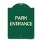 Signmission Designer Series Sign Park Entrance, Green & Tan Heavy-Gauge Aluminum Sign, 24" x 18", G-1824-24453 A-DES-G-1824-24453 - alternate 1